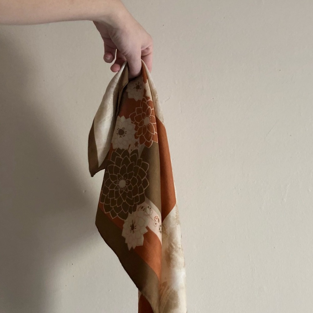 Vintage Floral Scarf Made in Italy